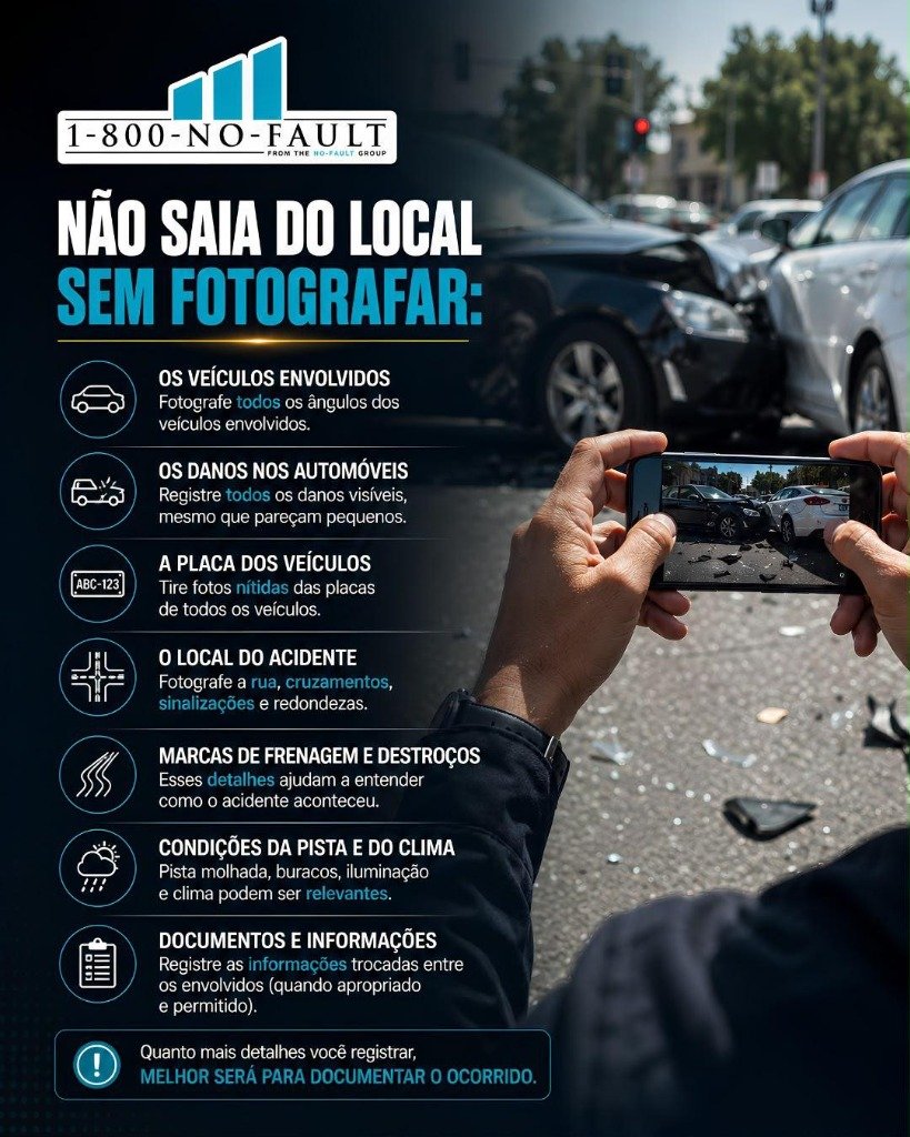 2 de 3: Não saia do local sem fotografar - Checklist de fotos do acidente
